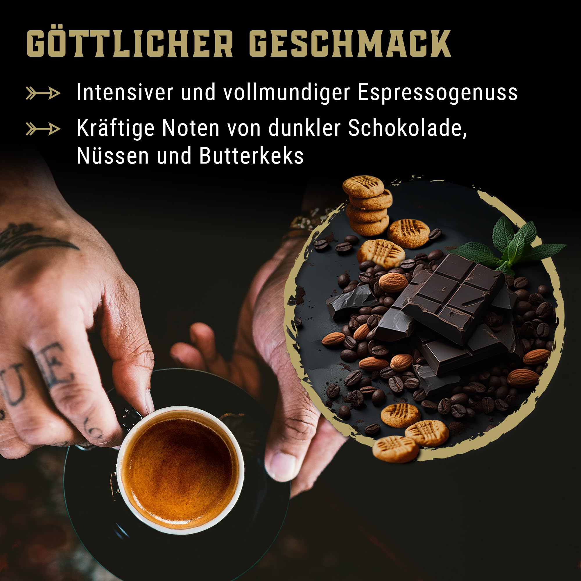 BERSERKER COFFEE - Thor's Hammer Espresso, 500g - italienische Dark Roast Kaffeebohnen, intensiv und vollmundig - für Siebträger, Vollautomat & Herdkanne - GANZE BOHNE