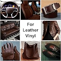 Vista 2 de Bálsamo recolorante de cuero marrón oscuro, kit de reparación de cuero para muebles, removedor de arañazos de cuero, restaurador de color de cuero