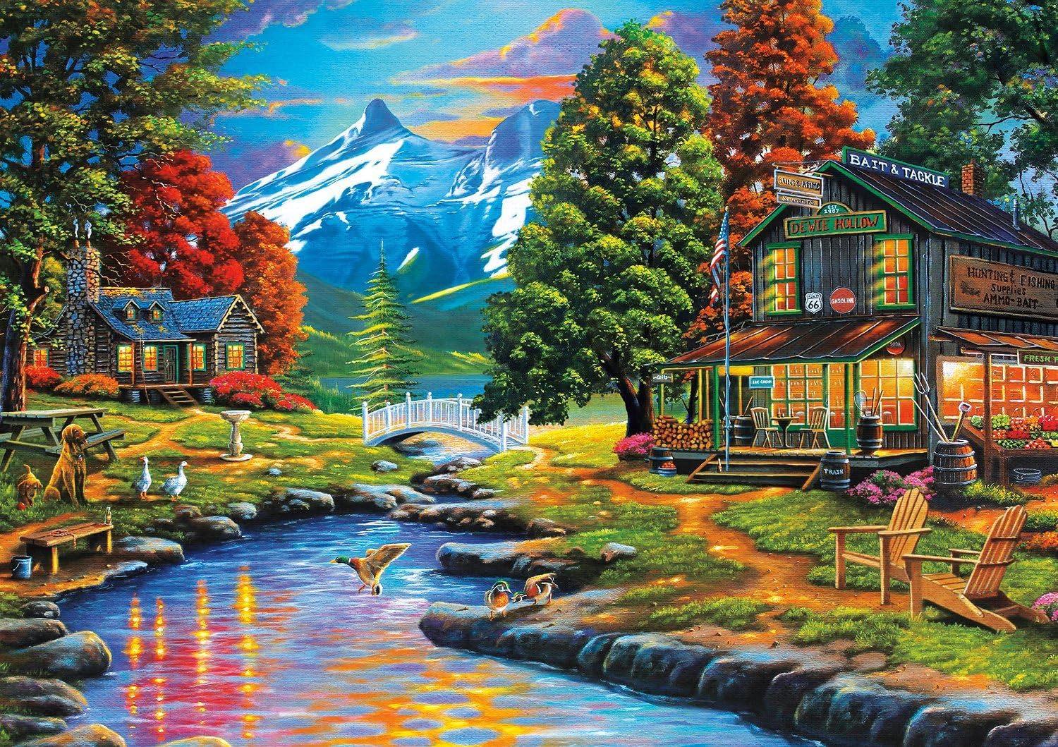 Buffalo Games - Geno Peoples - Dewie Hollow - 500 Piece Jigsaw Puzzle For Adults -Challenging Puzzle Perfect for Game Nights - Finished Size is 21.25 x 15.00