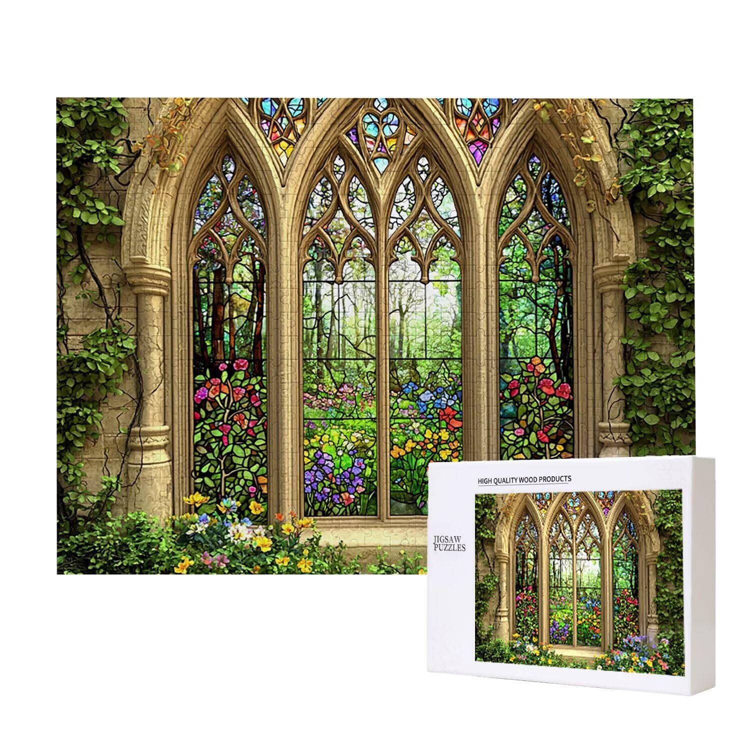 Drewniane puzzle dla dorosłych 1500 sztuk | Kwiaty | Zabawki edukacyjne | Puzzle dla dorosłych i dekoracje rodzinne | Rozmiar 87 x 57 cm | Prezent dla dorosłych | Prezenty świąteczne (rozmiar: 34,8 x