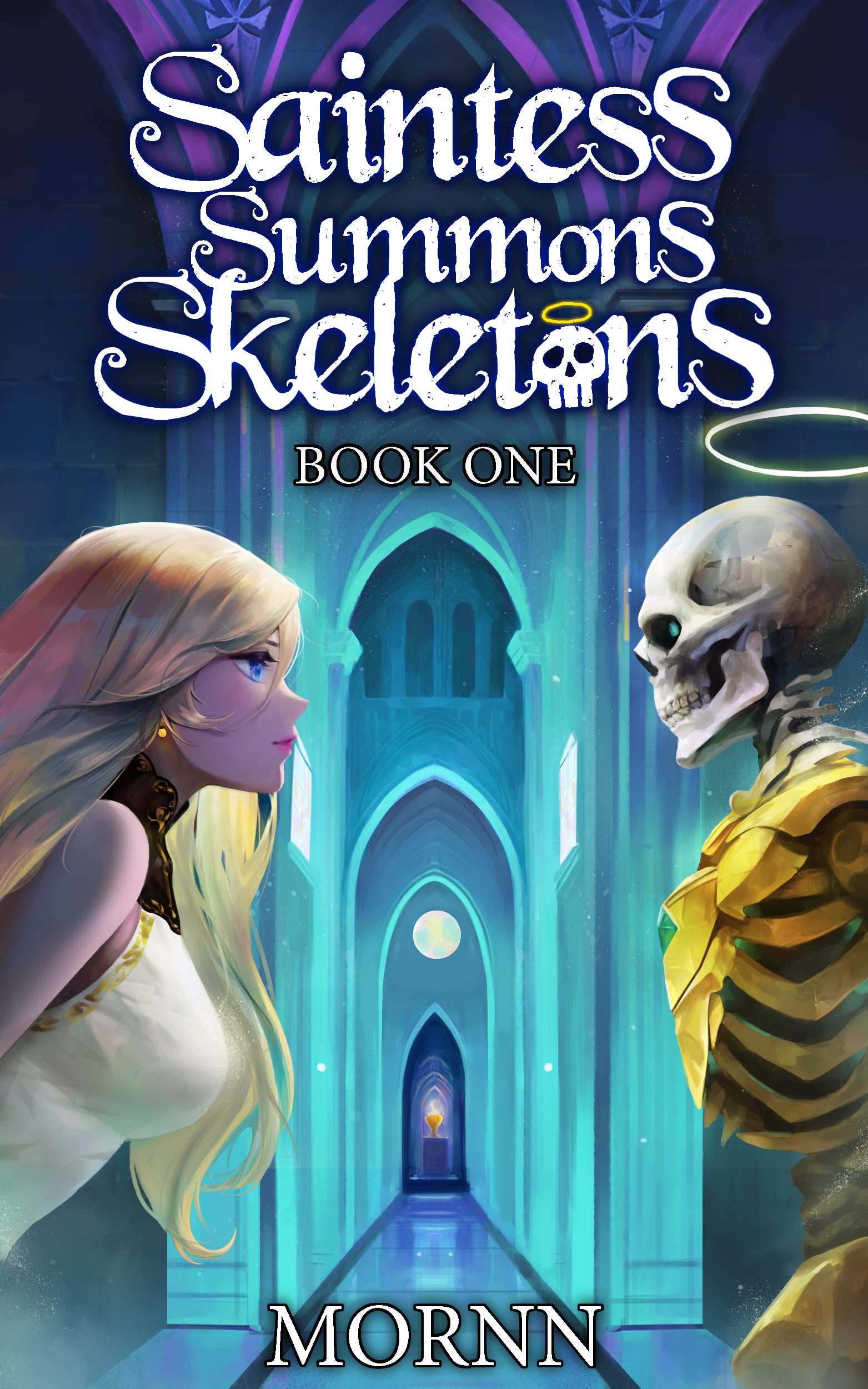 Book cover for Saintess Summons Skeletons series