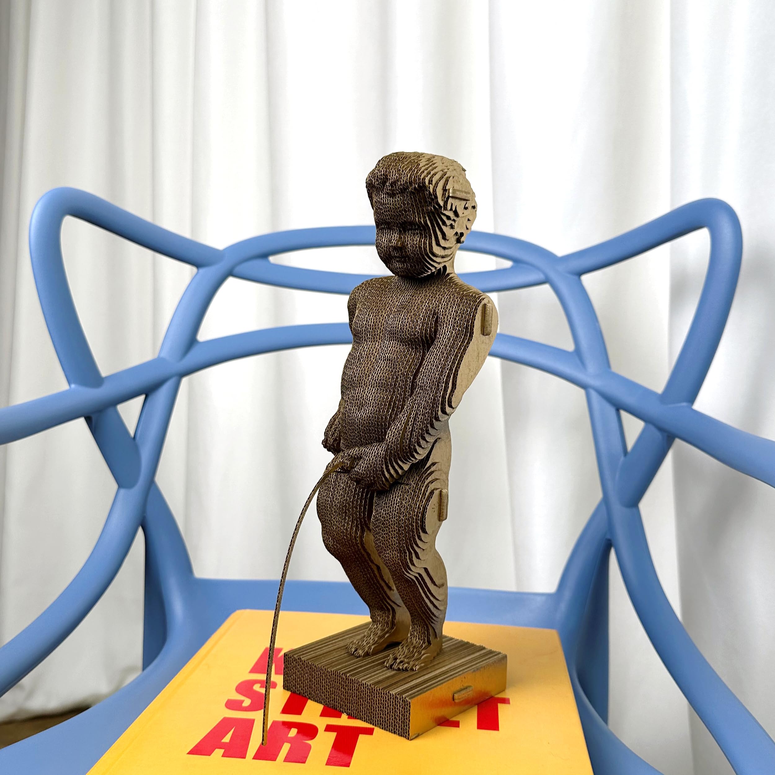 Manneken Pis Puzzle 3D en Carton – Maquette à Monter | 161 Pièces, 30 × 13 × 10 cm – Kit Sculpture DIY à Peindre, Matériaux Recyclés, Ados & Adultes, Idée Cadeau Déco