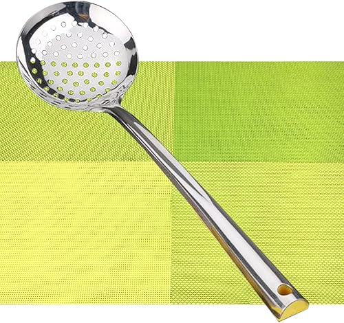 Miniatura 3 de Tenta Kitchen - 2 espumaderas profesionales de acero inoxidable de 16.16 pulgadas + cucharón de sopa de acero inoxidable de 15.23 pulgadas, cuenco