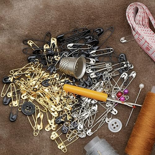 Miniatura 5 de Juego de 500 pines de seguridad pequeños de 0.75 pulgadas0.748 in, acero niquelado resistente a la oxidación para manualidades, costura, botón de