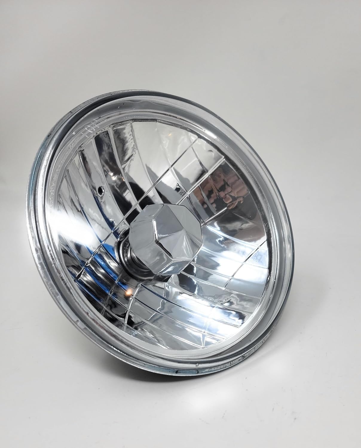 Newworldmotoring 7" Round 6014/6015/6024 Chrome Diamond Crystal Clear Headlights Lamps Conversion with H4 bulbs