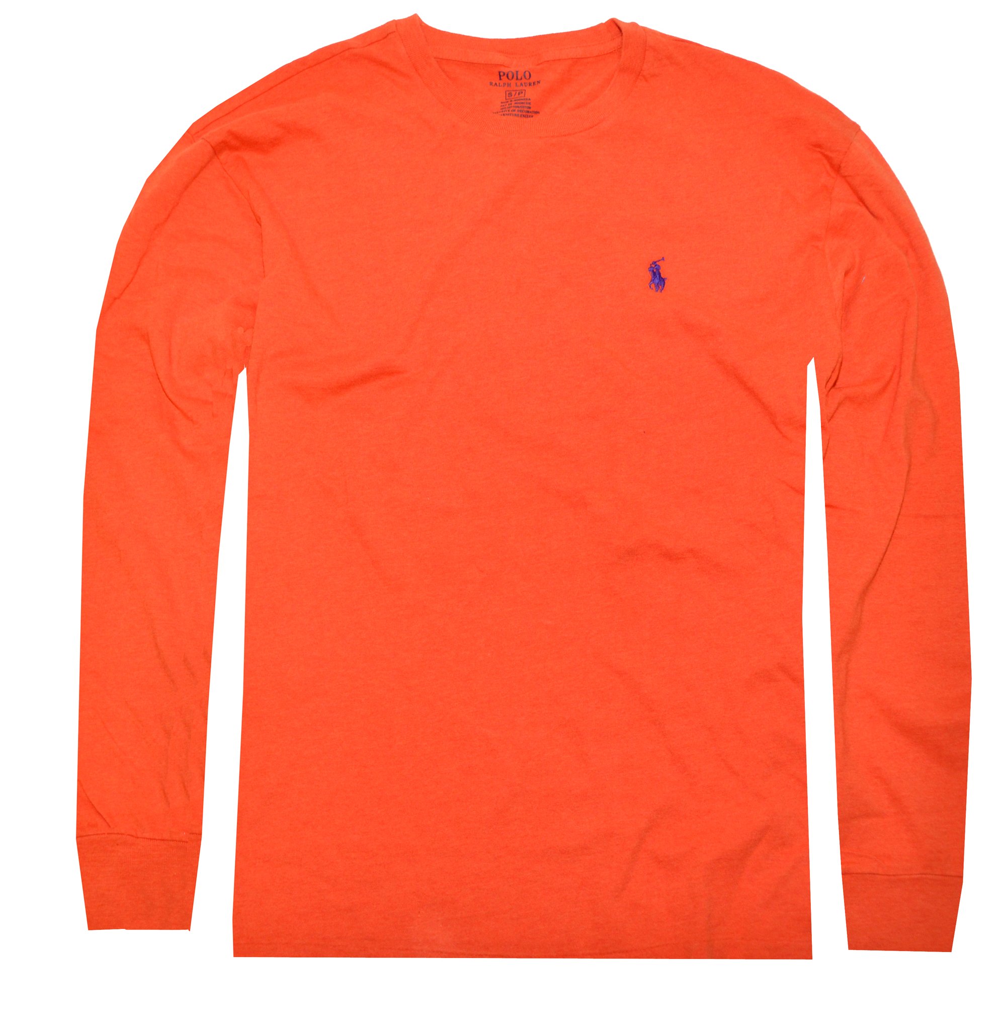 Polo Ralph Lauren Men's Long Sleeve Pony Logo T-Shirt - Large - Bittersweet Heather Orange
