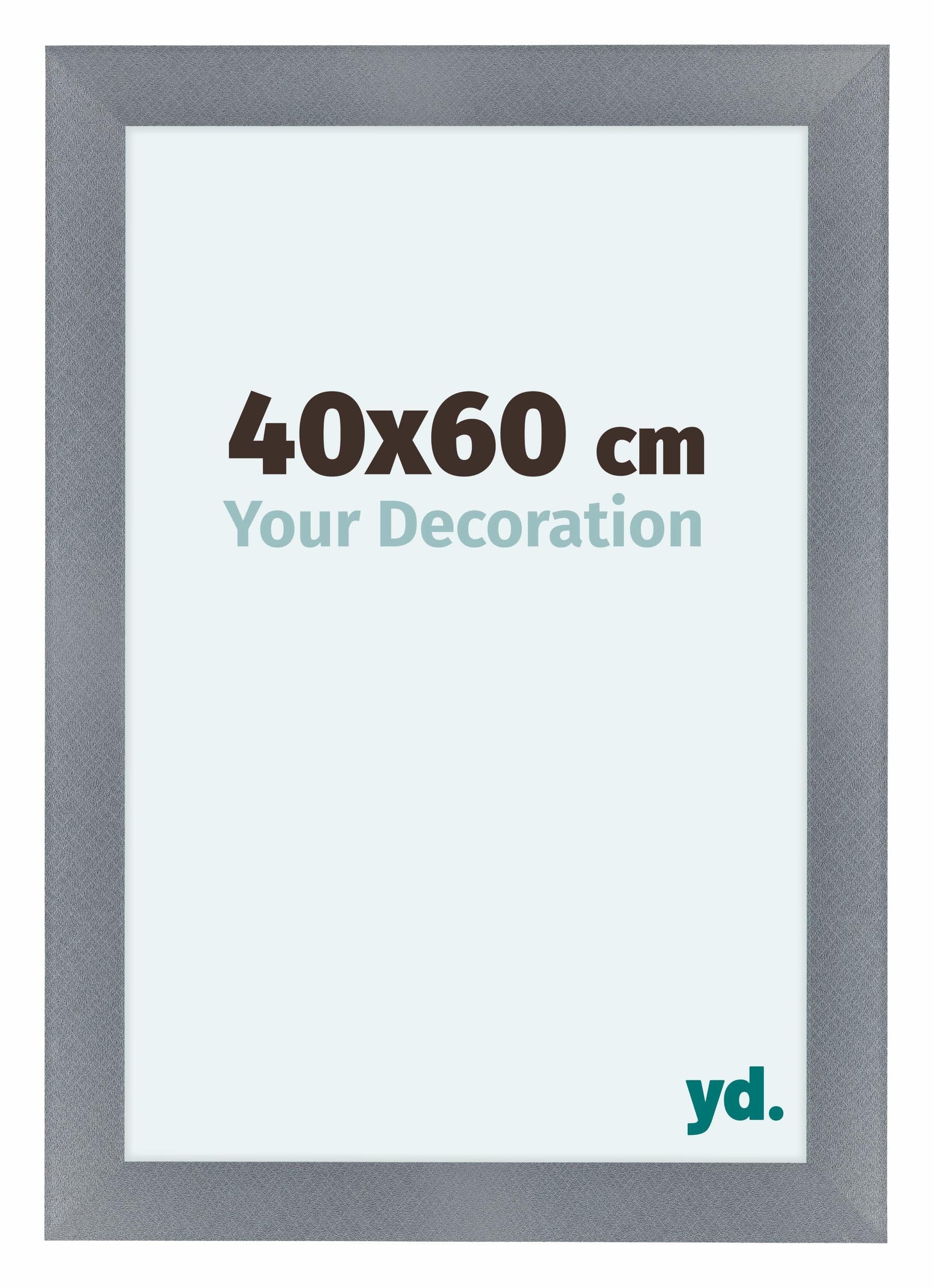 Your Decoration - Picture Frame 40x60 cm - Aluminum Brushed - Decorative Wall Frame in MDF with Antireflection - Frame 40x60 - Como — image 1
