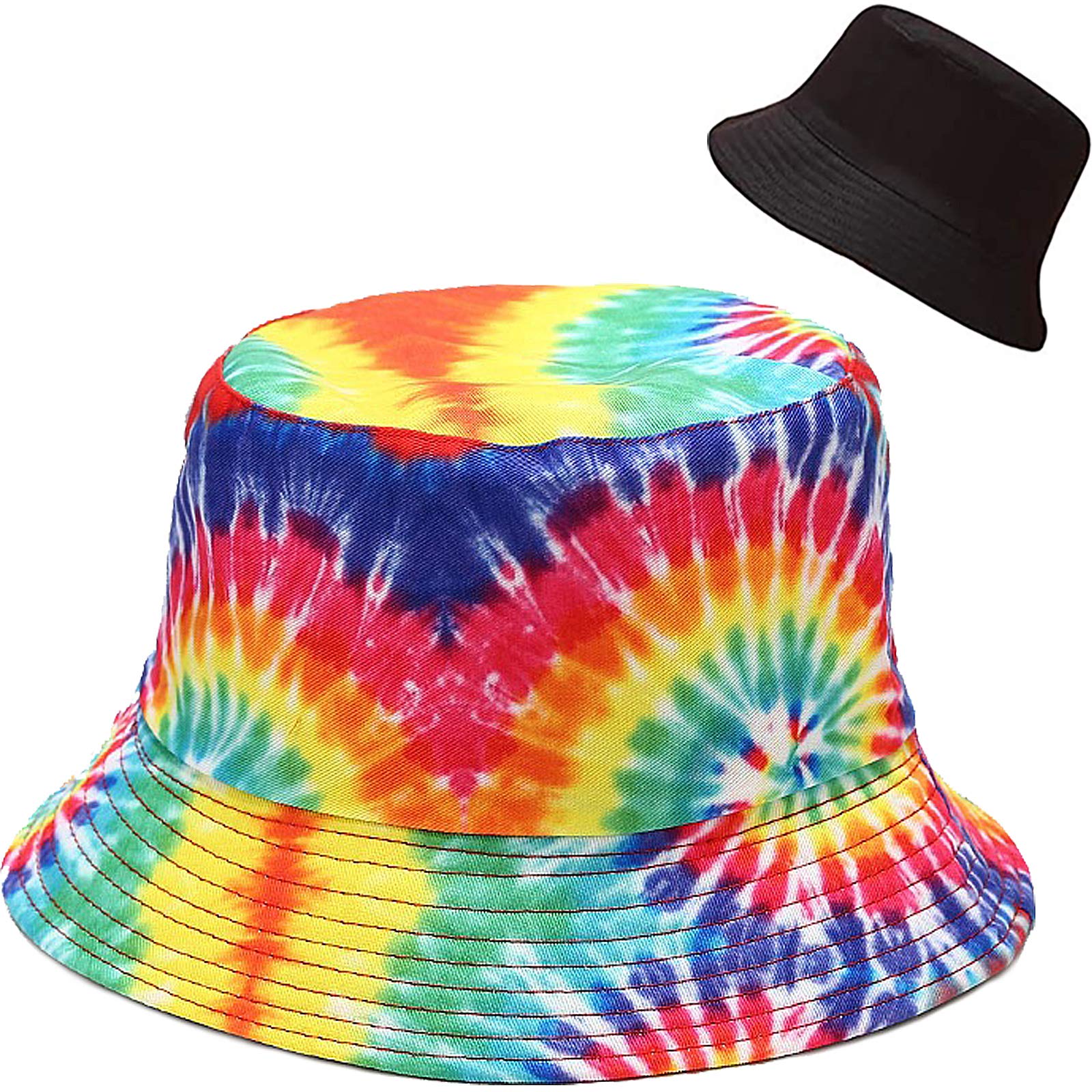 XYIYICute Bucket Hat Beach Fisherman Hats for Women, Reversible Double-Side-Wear