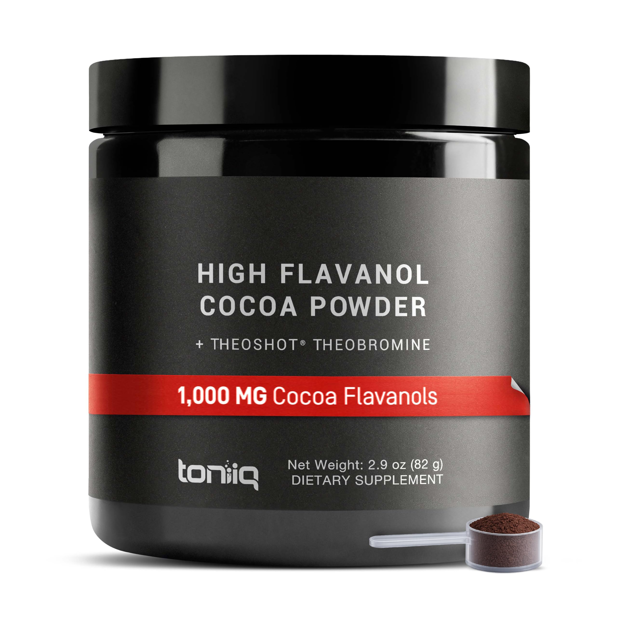Toniiq Ultra High Flavanol Cocoa Powder container