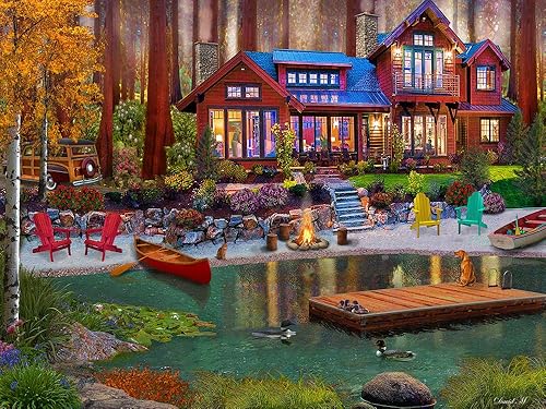 Vermont Christmas Company Cottage Life Jigsaw Puzzle 550 piezas