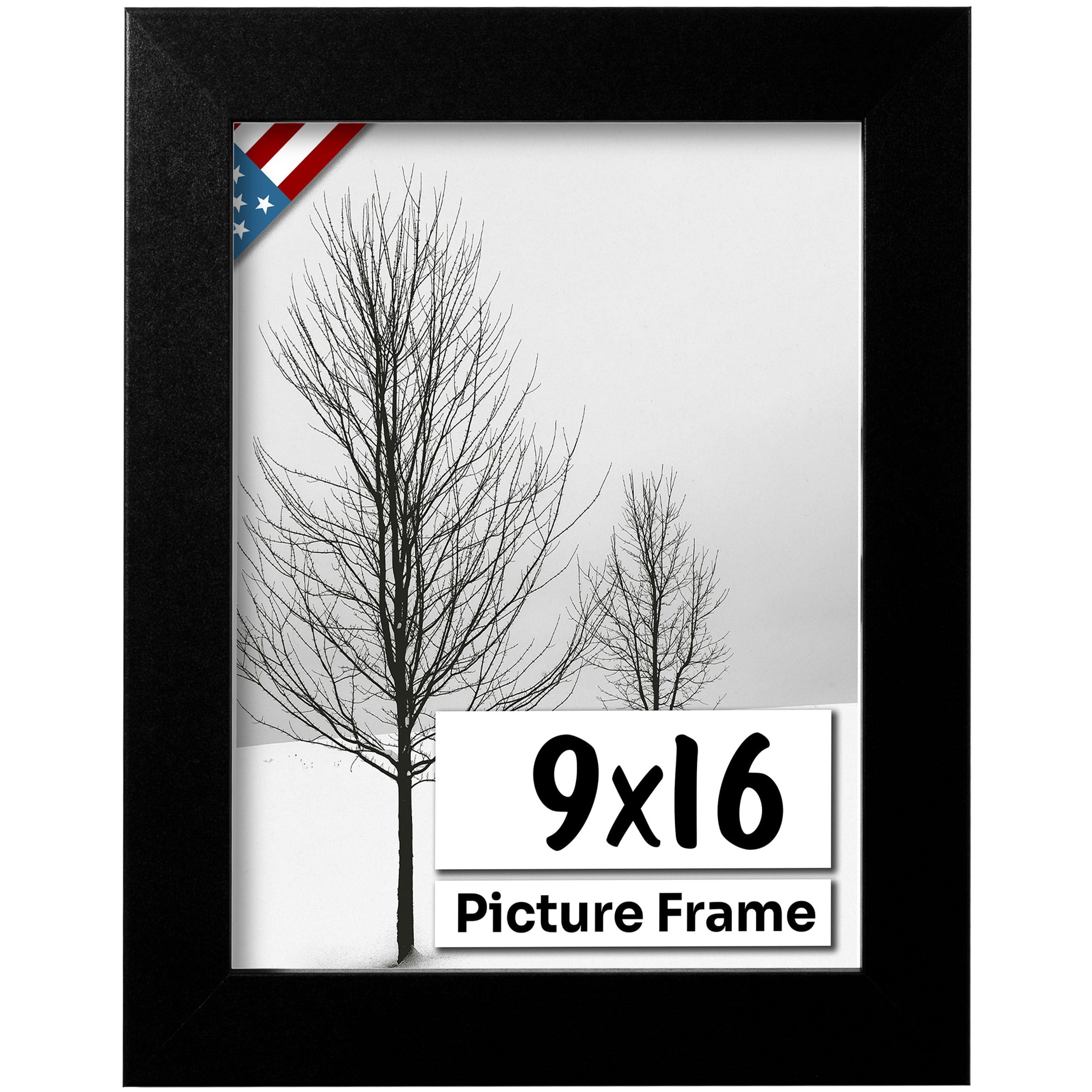 Amazon.com - US Art Flat Black 9x16 Picture Frame - Handmade