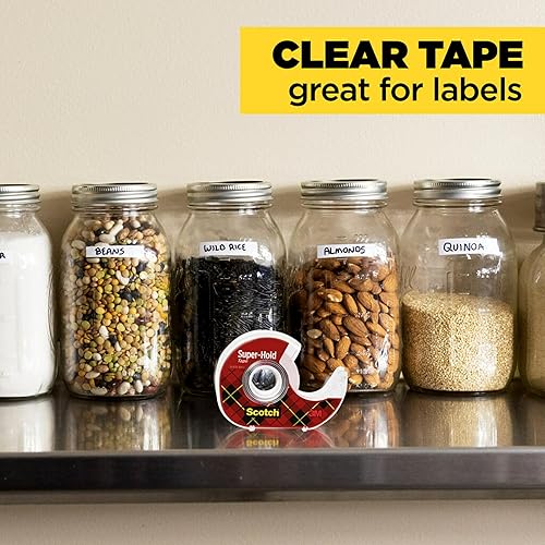 Miniatura 8 de Scotch Cinta Super-Hold con acabado transparente, 34 x 300 pulgadas, 3 rollos dispensados