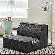 Single Sofa Seat, Memory Foam Couch with Back Support, Mini Sofa, Resistant to Sagging, Suitable for Small Spaces, Living Rooms, Apartments, Dorms, Offices, Black