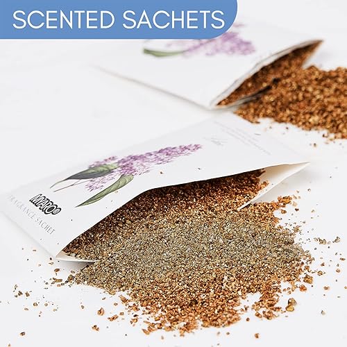 Miniatura 2 de MYARO Paquete de 12 sobres perfumados lilas para cajón y armario, bolsas de larga duración, ambientadores, bolsas de popurri de aromas frescos,