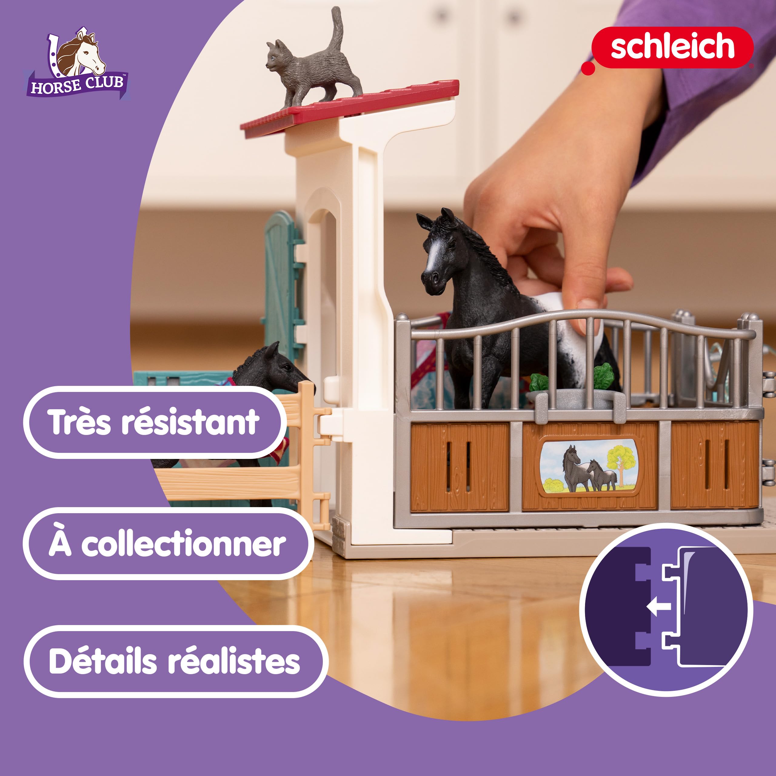 Schleich Horse Club Box Pour Cheval Avec Jument Appaloosa Et Poulain – 34 Pièces Pour Enfants Dès 5 Ans