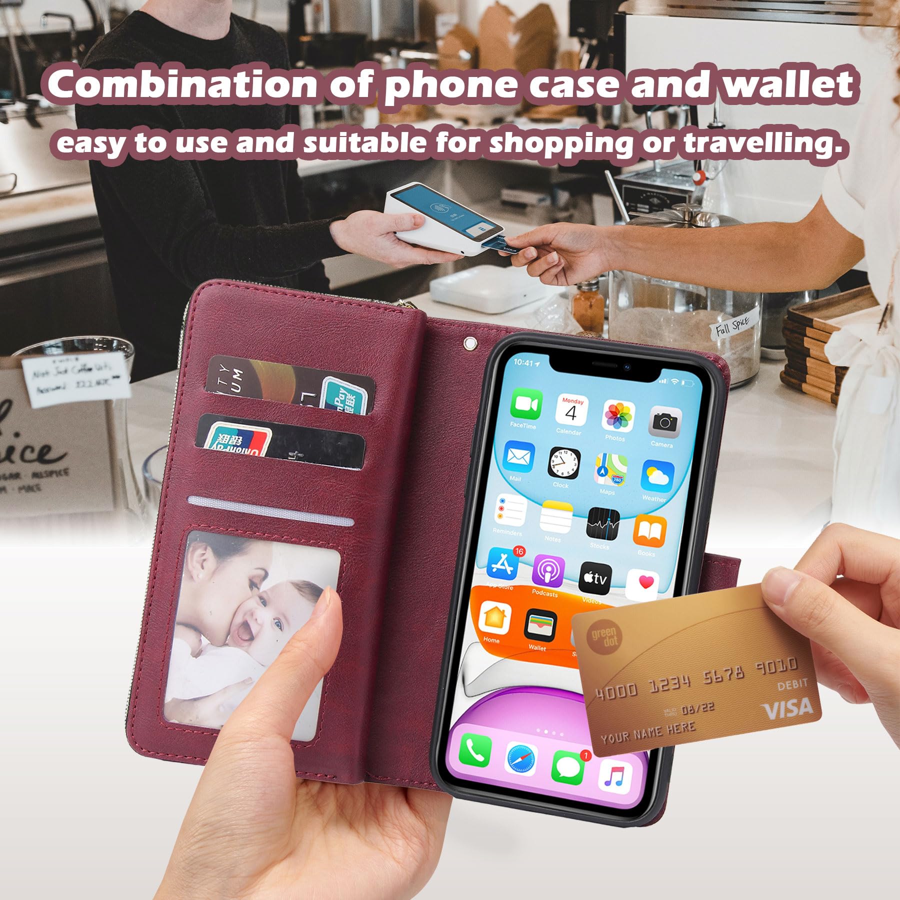 Amazon.co.jp: ZCDAYE 財布型ケース iPhone Xs Max用 プレミアム