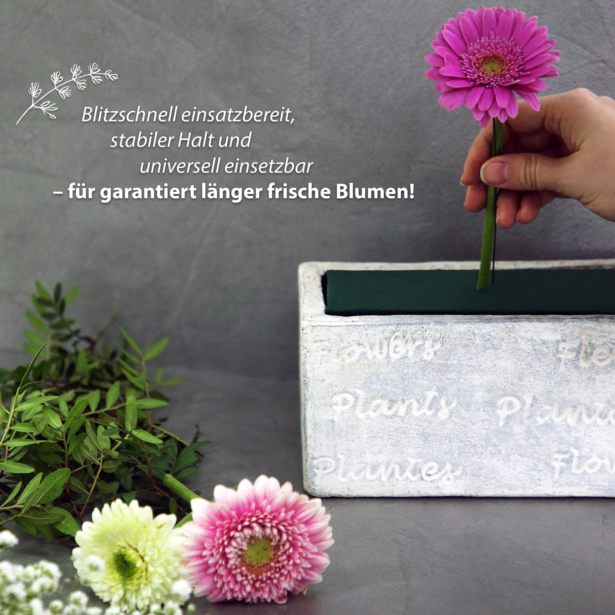 VonBueren 30x Steckschaum für Blumen nass, Blumensteckschaum, Steckmasse