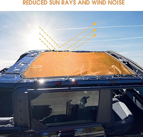 Miniatura 2 de sukemichi Parasol para Ford Bronco, cubierta superior de bikini de malla, cubierta superior Bimini para accesorios Ford Bronco 2021 2022 2023 2024