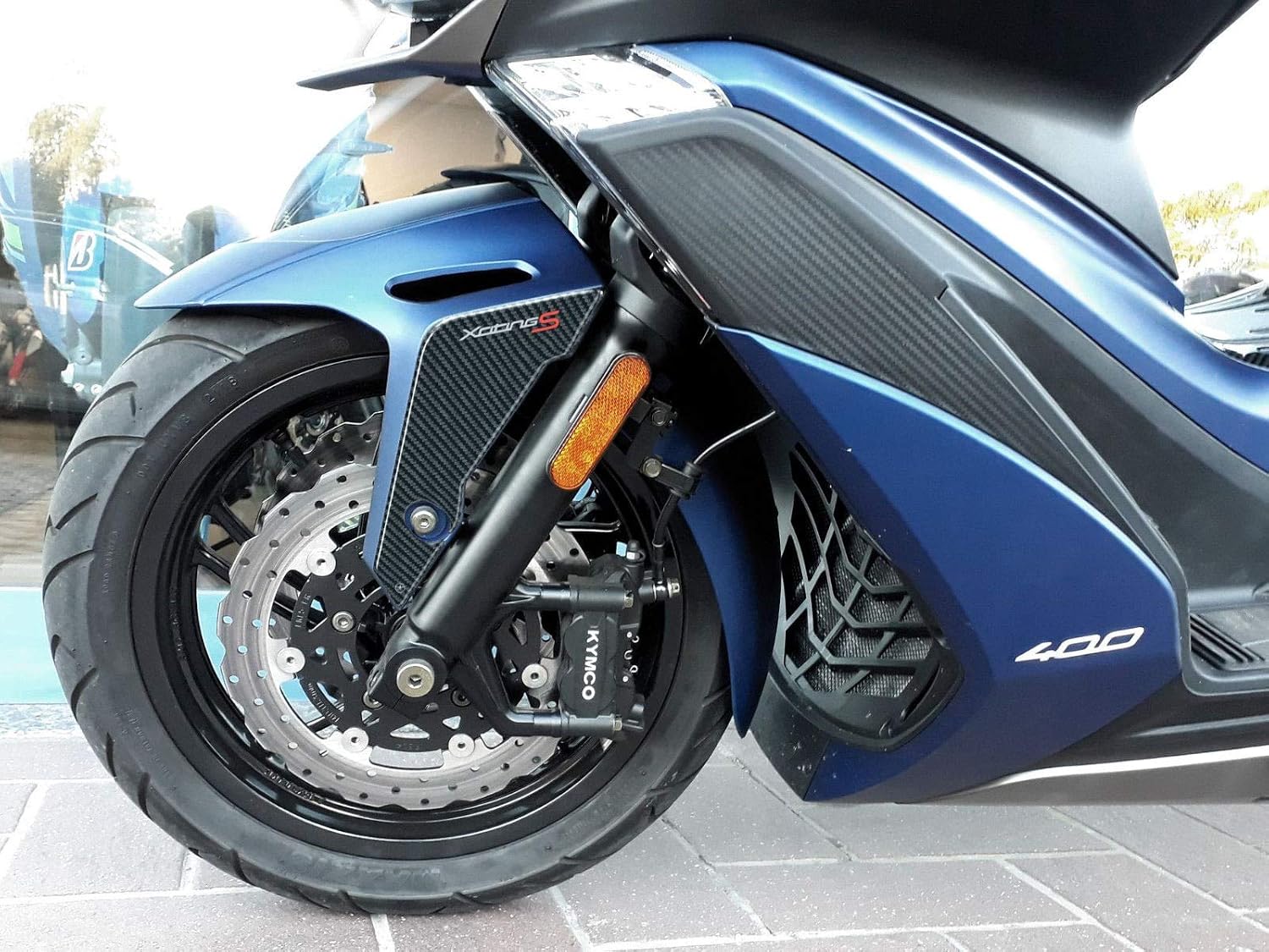 labelbike - 3D Stickers Motorcycle Fender Mudguards Protection and Decoration in Resin Compatible with Kymco XCITING S 400 2018-2023