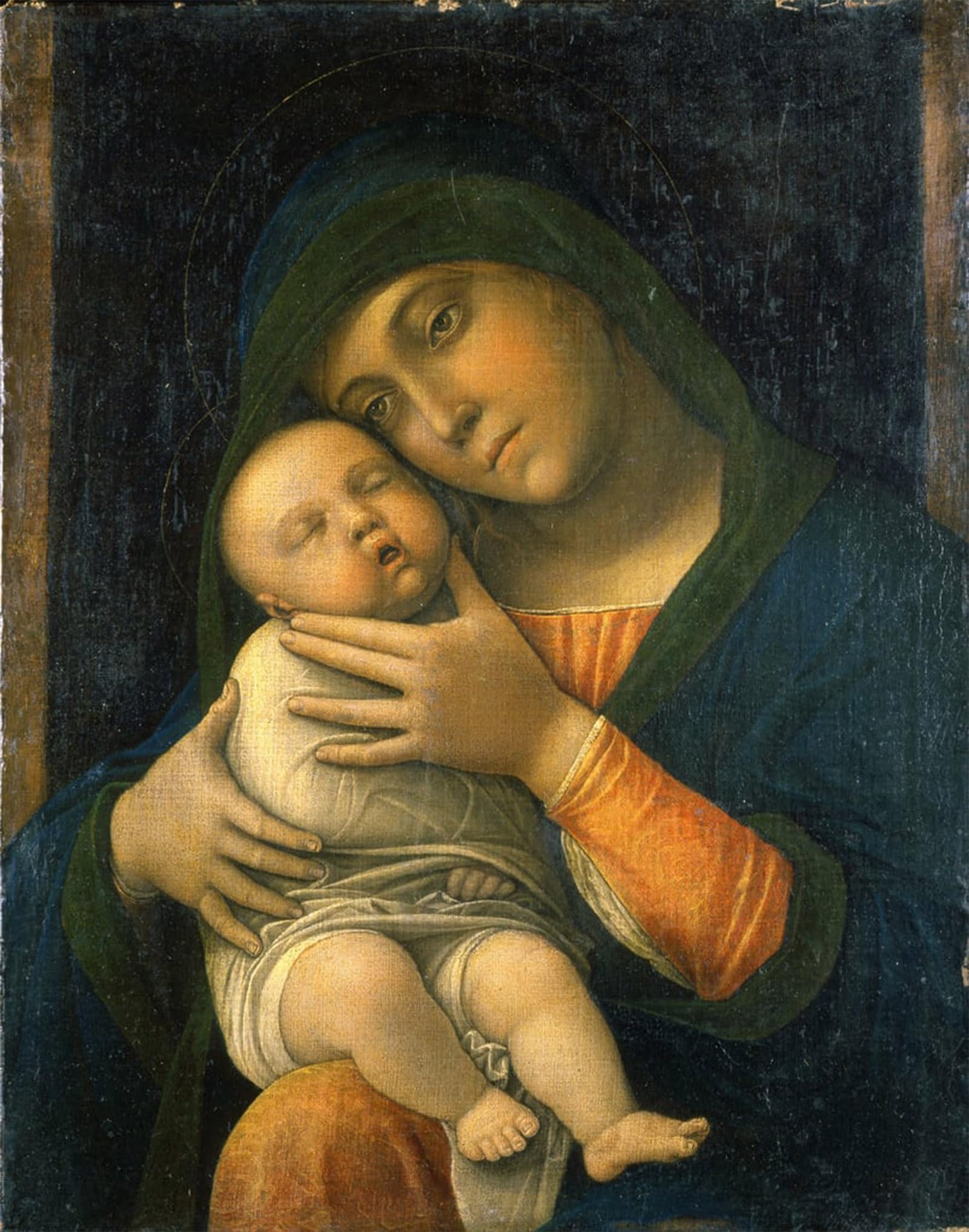POSTERIIk Vintage Art Print Images Pictures Print the Virgin and Child by Andrea Mantegna Modern Colour Posters for Office Home Decor 60x90cm