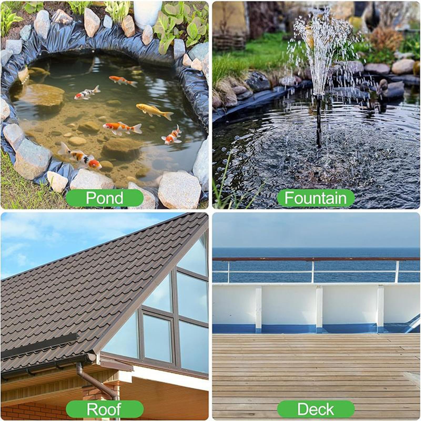 Toppa impermeabile per riparazione stagni da giardino, 20,3 x 20,3 cm, kit per riparazioni rapide, copertura durevole ideale per sigillare grondaie