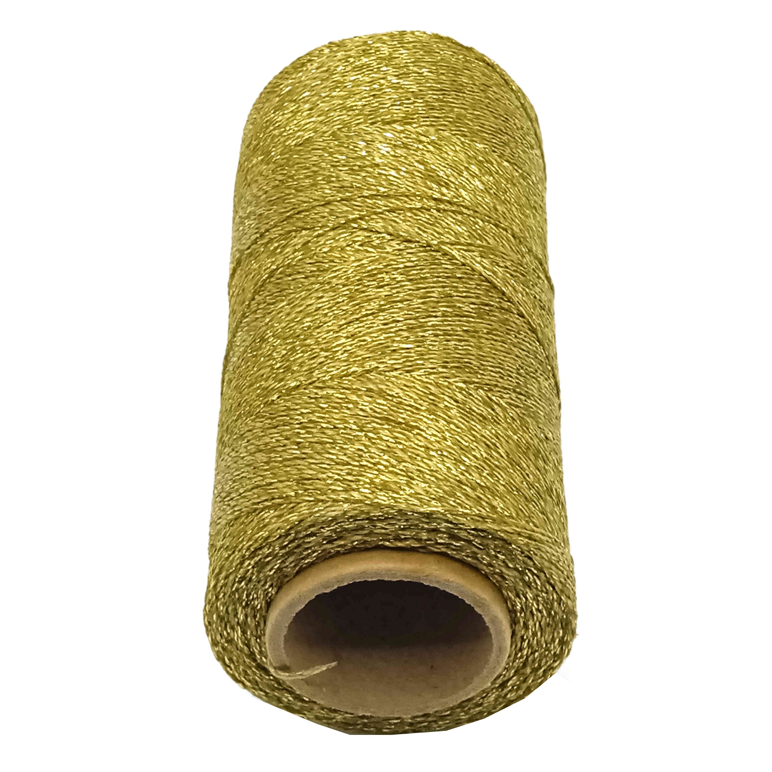 LINHASITA Linhasita Waxed Thread 100 g / 360 Metres 0.5 mm Thick Polyester Macrame 30 Colours (Gold), 360 metros / 100 gr - Image 3