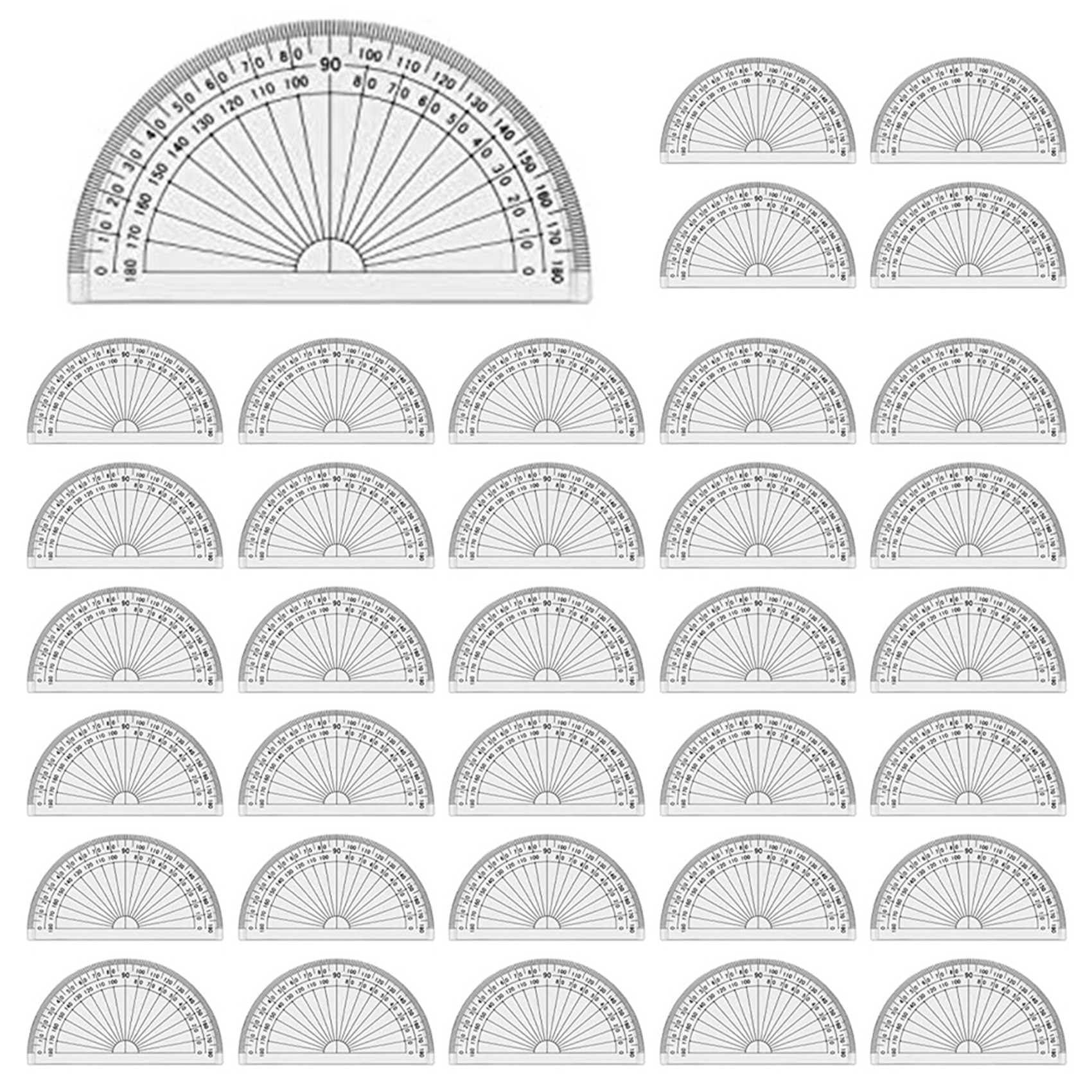 Jnchdghwa 200 Pcs Math Protractors Plastic Protractor 180 Degrees,Protractors Bulk for Classroom, Protractor Set for Engineering