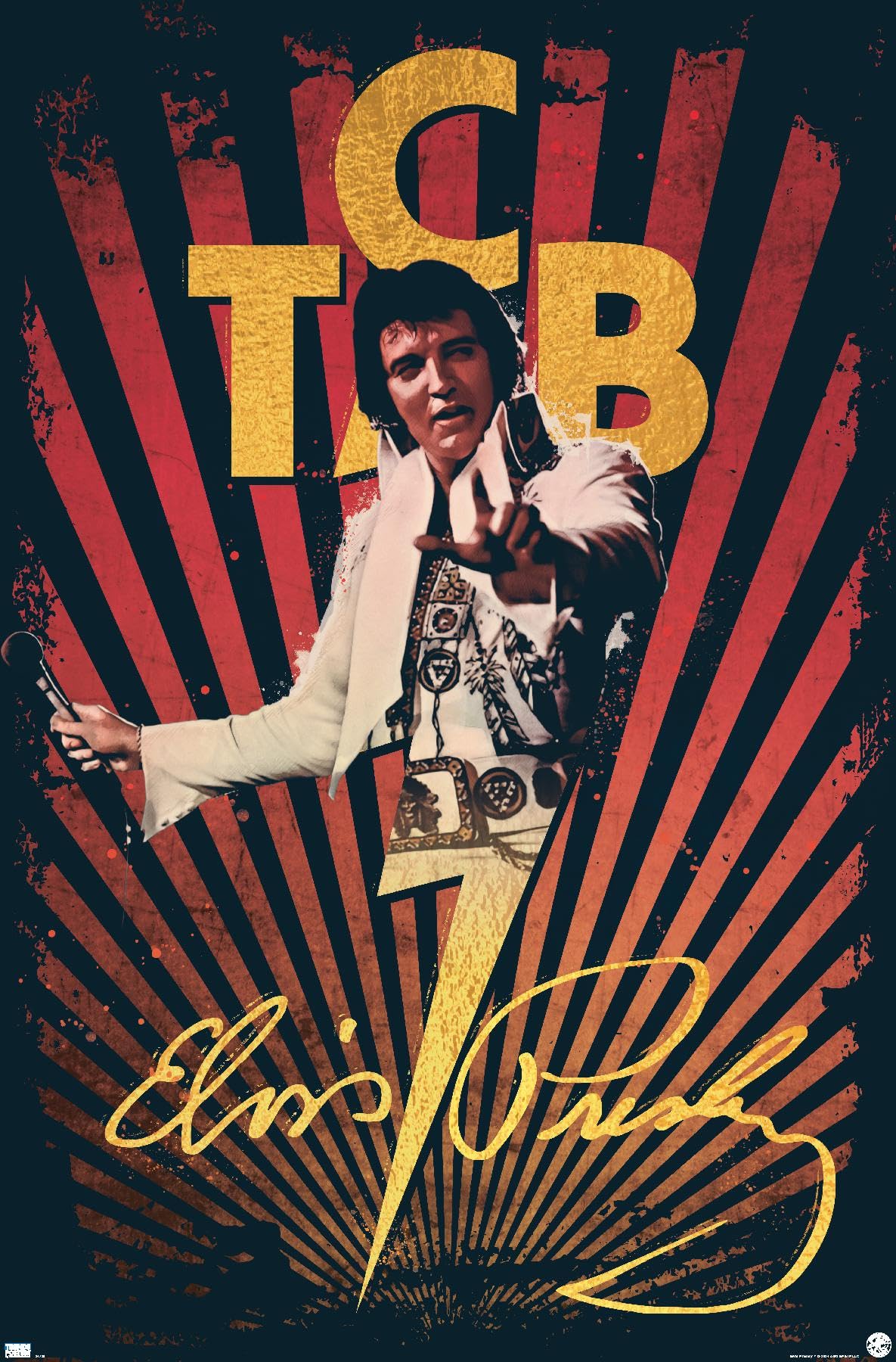 Amazon.com: Trends International Elvis Presley - T.C.B. Wall