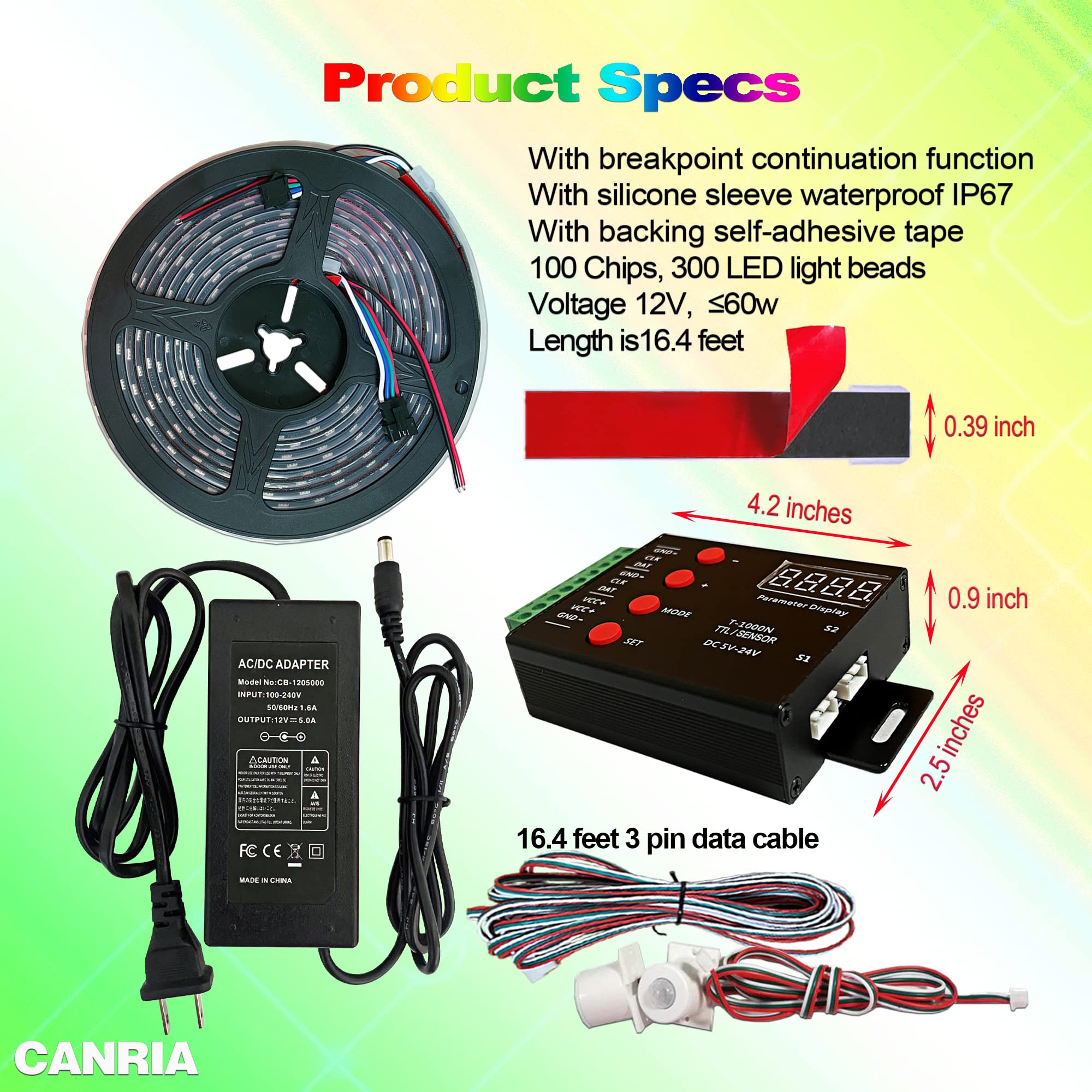 Two Way Sensor Snapklik.com : CANRIA Flowing Water Two-Way Sensor Color Stair Light ...