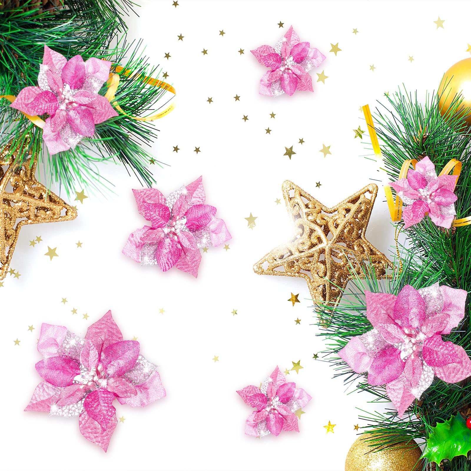 Kerststerren - Glitter - Fluweel - Buiten - Kerstversiering kopen