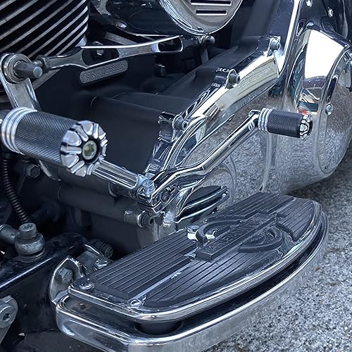 Vista 35 de Palanca de cambios de motocicleta, palancas de palanca de cambios CNC de repuesto para Harley Davidson Touring Softail Dyna Sportster Street Glide