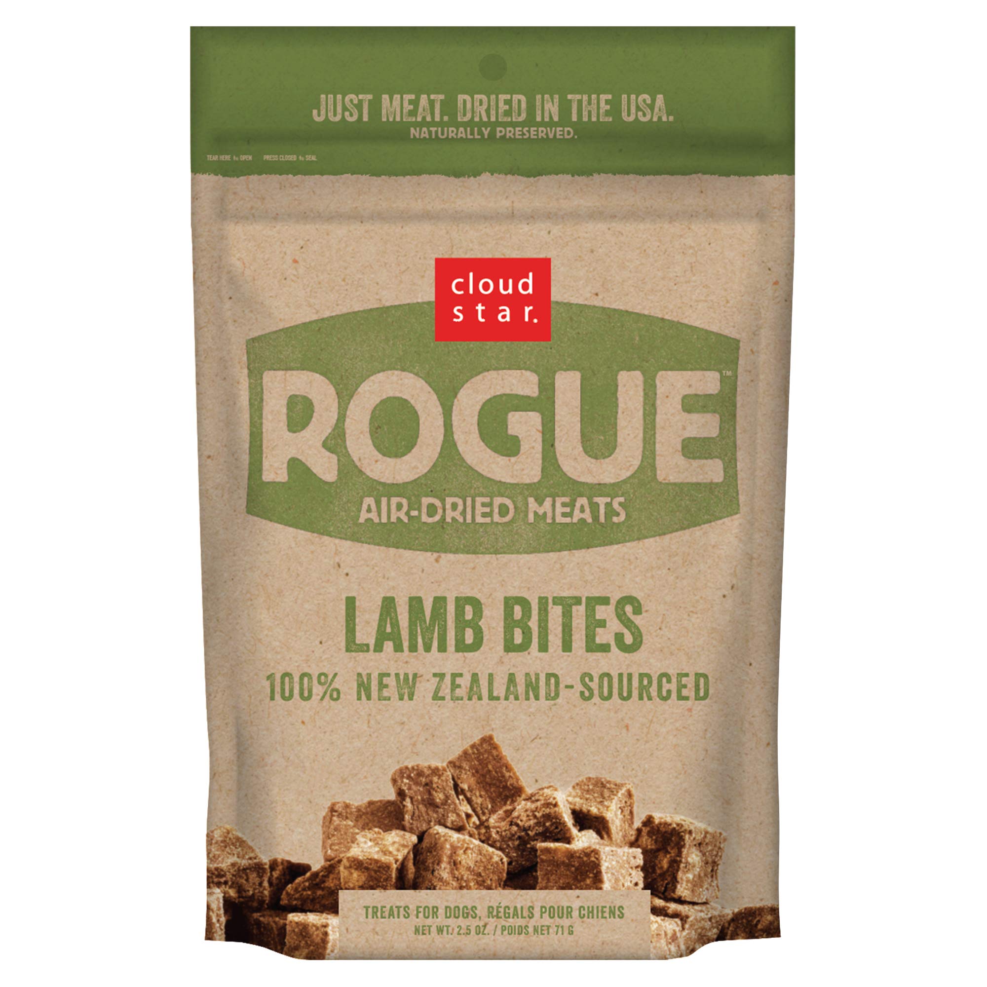 Rogue Air Dried Lamb Bites Dog Treats, 2.5 Oz