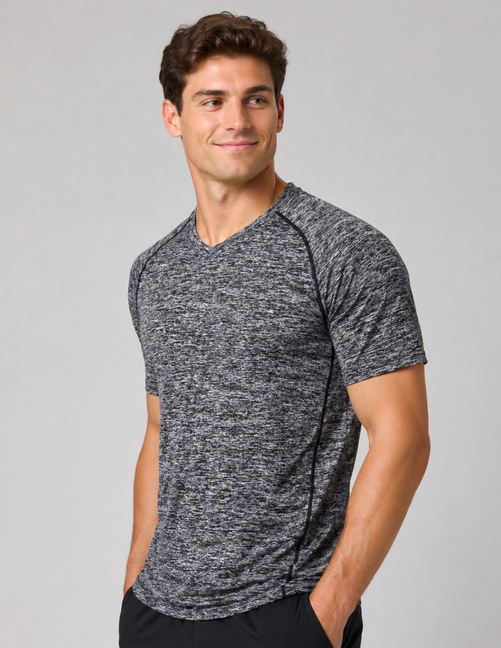 Liberty Pro Herren Dry Fit V Neck Short Sleeve T Shirts T-Shirt