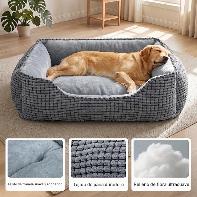 Foto 3 de 8 de JOEJOY Cama Perro Grande, Cama para Perros Lavable, Antideslizante para Medianos y Grandes para Perros y Gatos