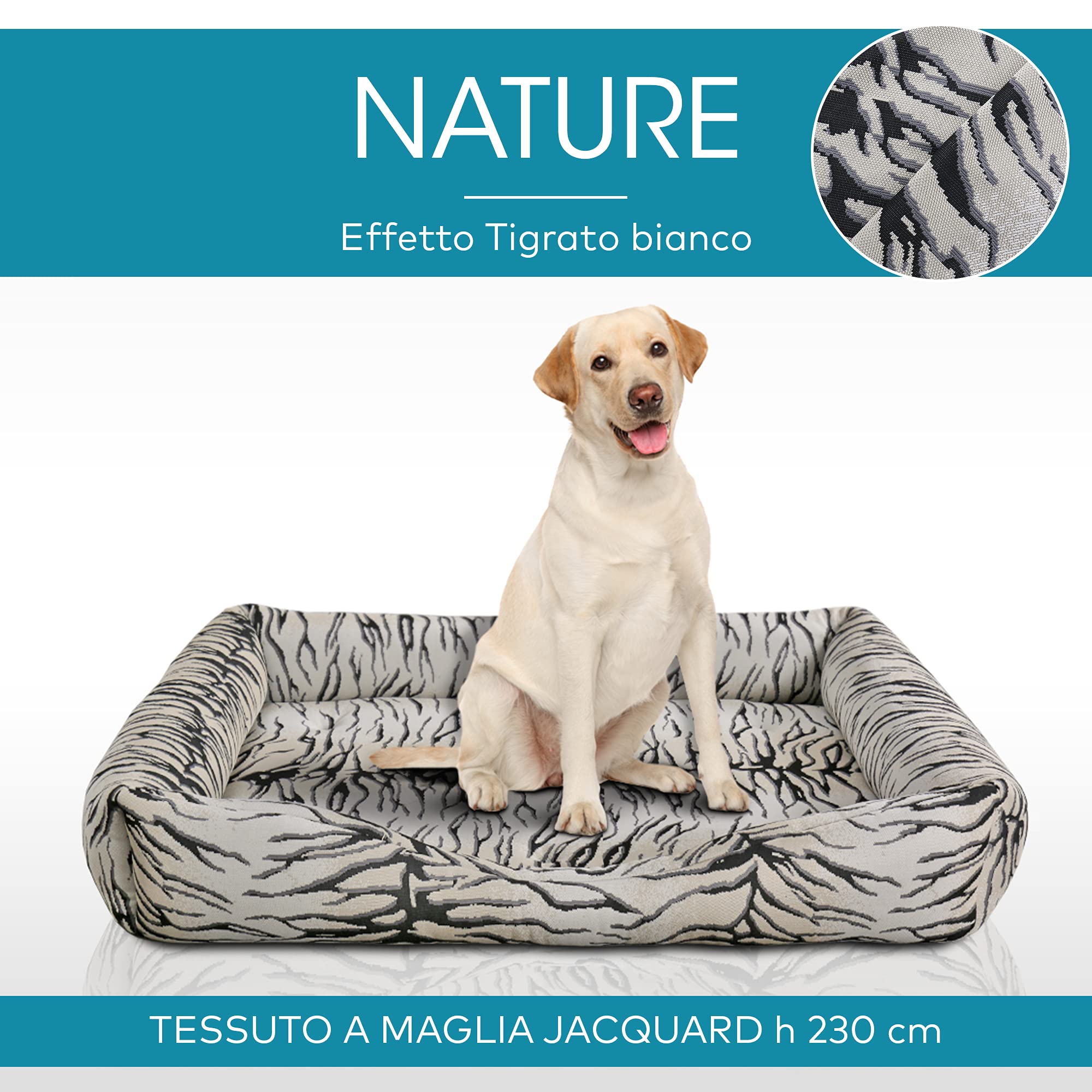 DESHOME Nature - Tela de punto jacquard elástica de 230 cm de altura por metro (tejido jacquard, 10 metros)