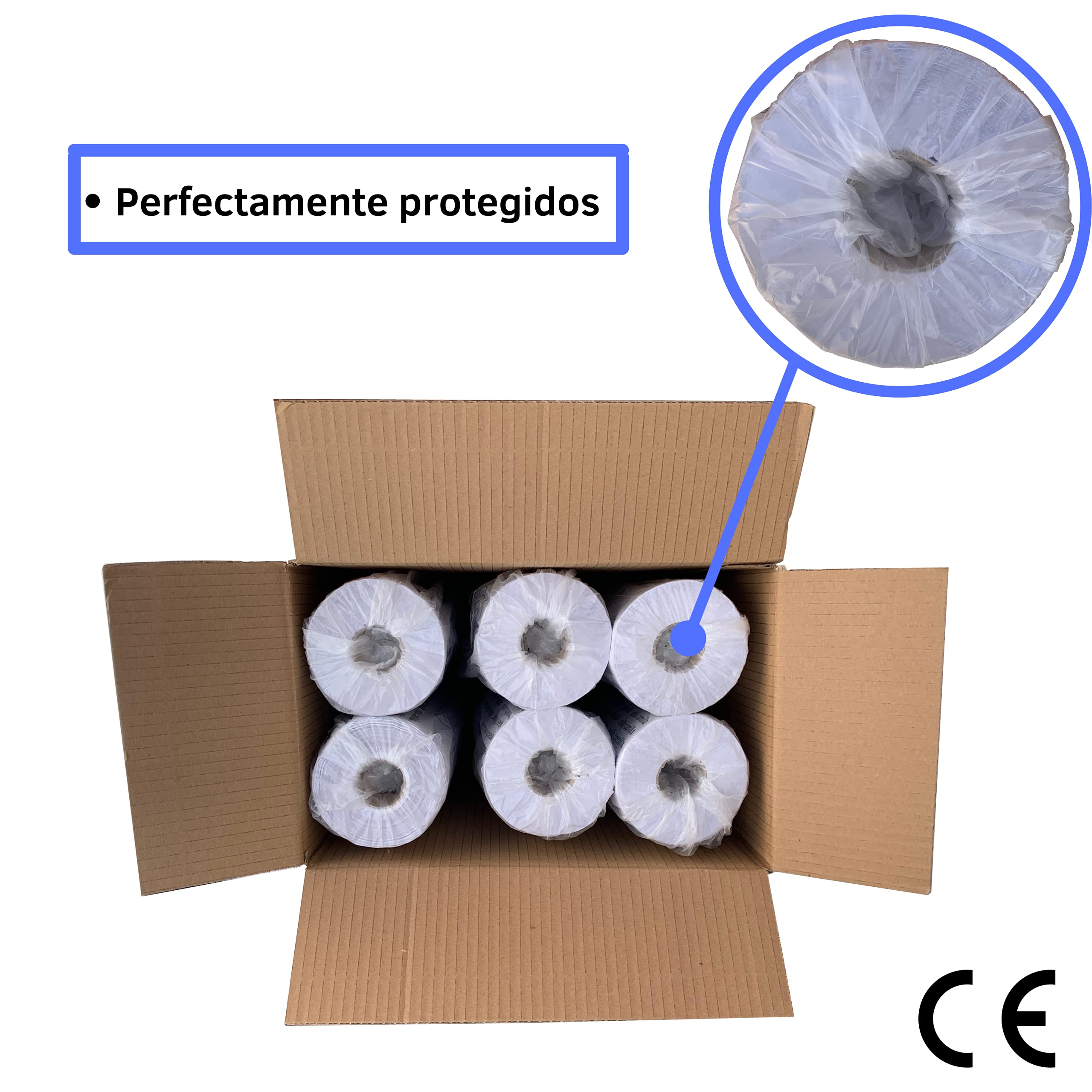 Rollo papel camilla reciclado, precortado y suave para centros de masaje, sanidad, estética o fisioterapia (6 unidades)