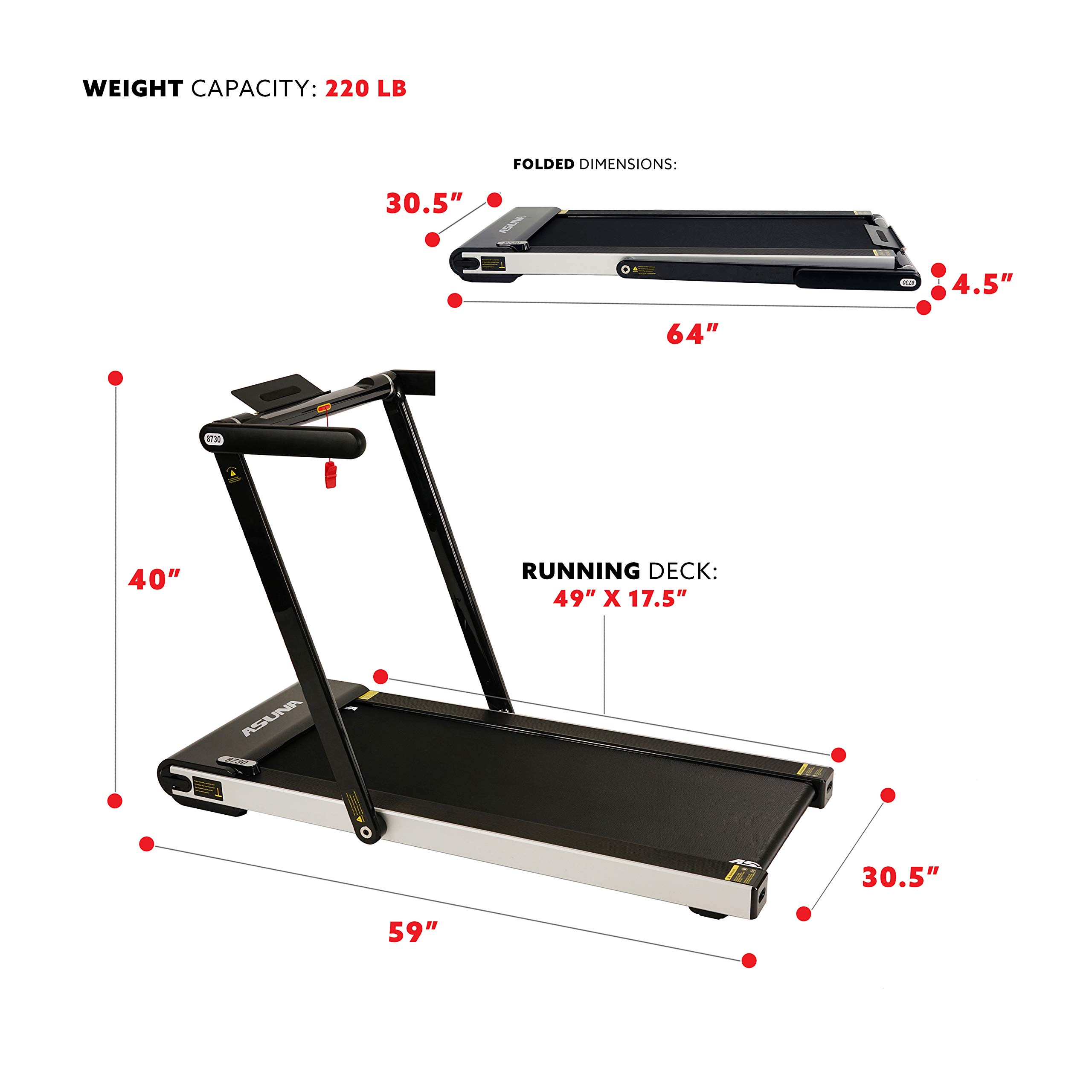 Sunny Health Fitness Asuna Space Saving Treadmill Motorized With Low Profile Speakers Slim Folding 8730 Amazon Sg Sports Fitness Outdoors