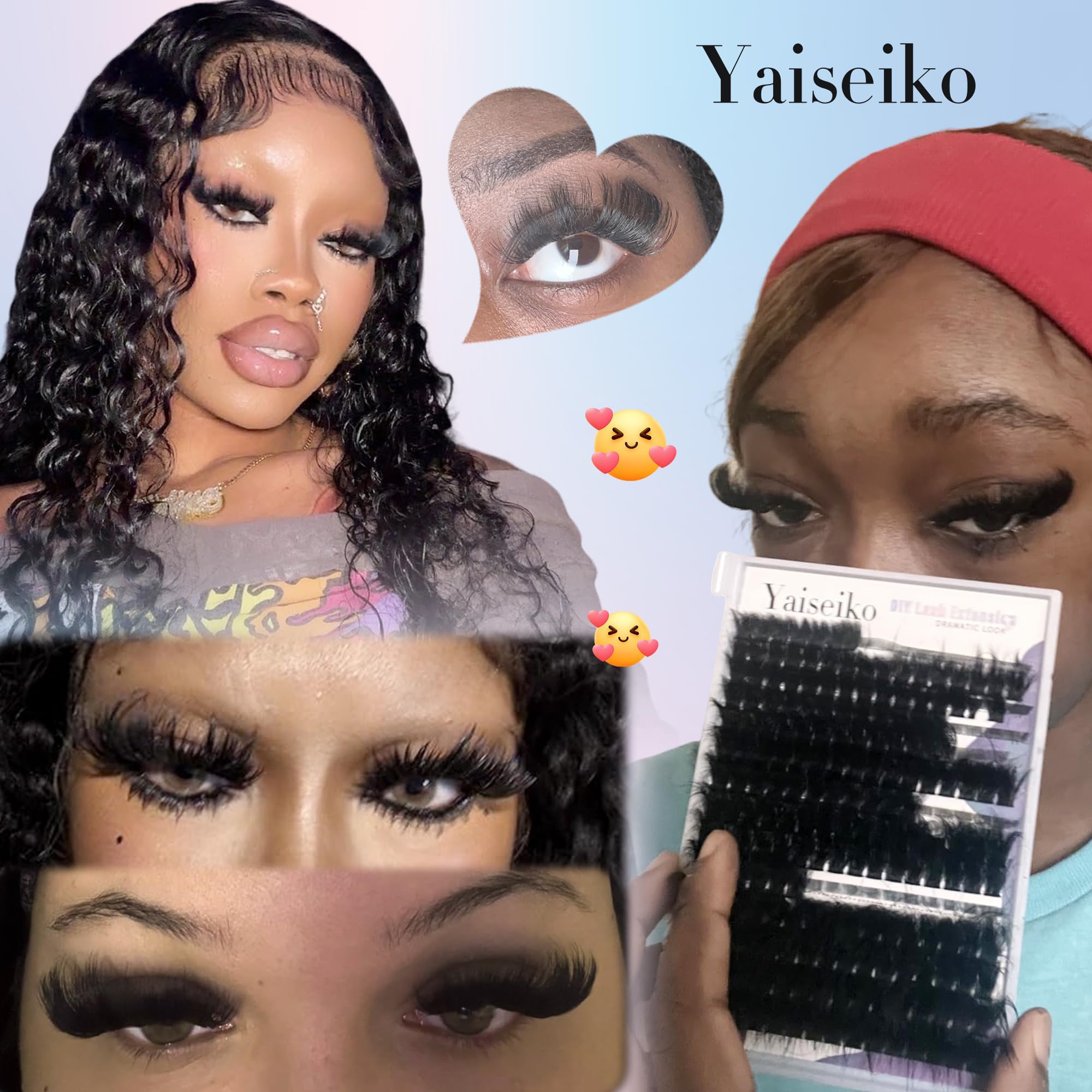 Yaiseiko Fluffy Lash Clusters - 300D Volume Eyelashes -7