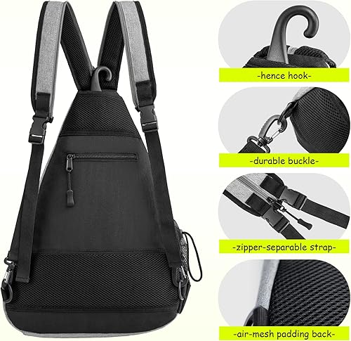 Miniatura 4 de Himal - Bolsa de pickleball ajustable, tenis, bolsa de raqueta, mochila de pickleball con soporte para botella de agua para hombres