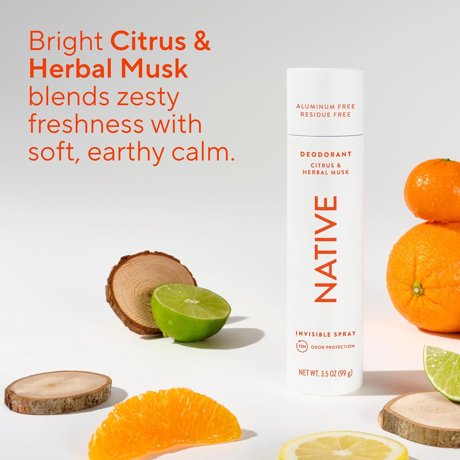 Native Deodorant Spray, Citrus & Herbal Musk, 72 Hour Odor Control, Aluminum Free, No Chemical Propellant, Contains Naturally Derived Ingredients, 3.5 oz - Image 4