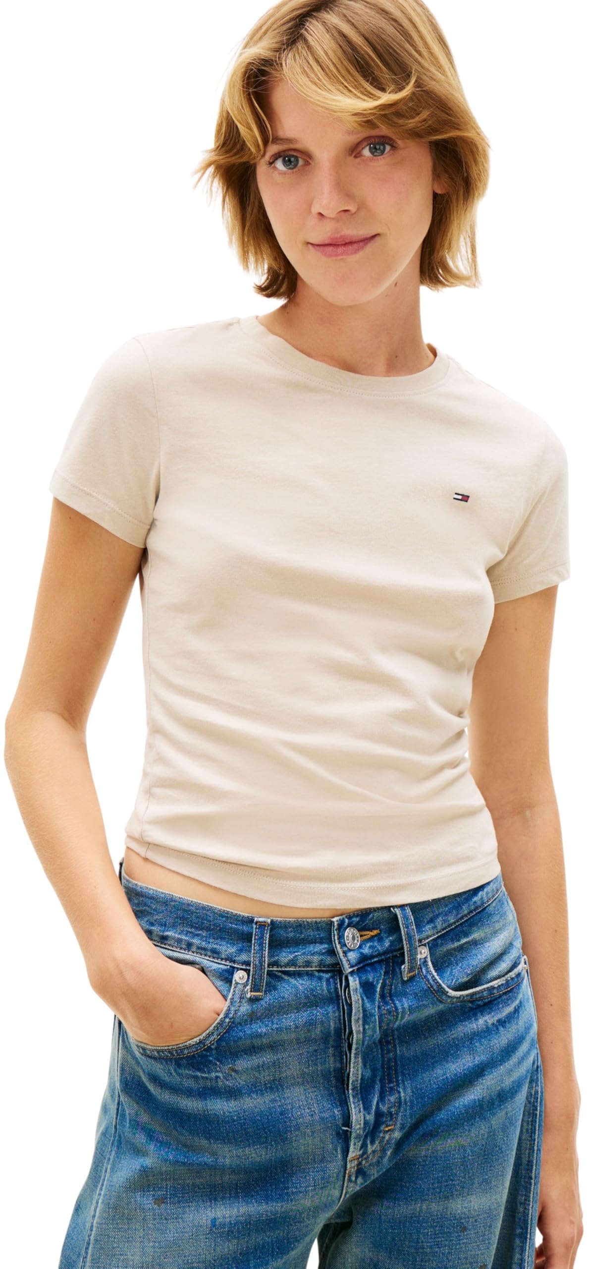 Tommy Jeans Damen Tjw 3pack C-Neck Tee Dw0dw22175 S/S T-Shirt (1er Pack)