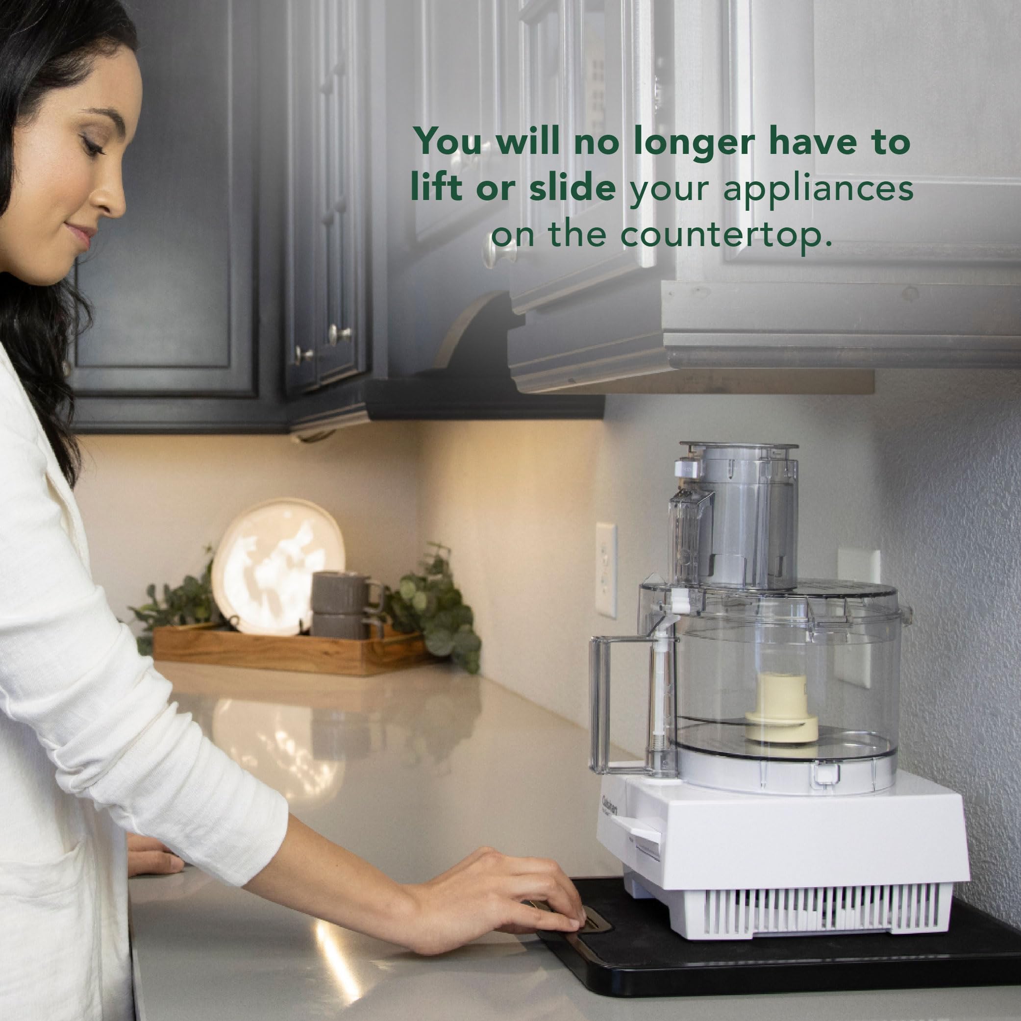 Nifty Small Appliance Rolling Tray Black, Home Kitchen