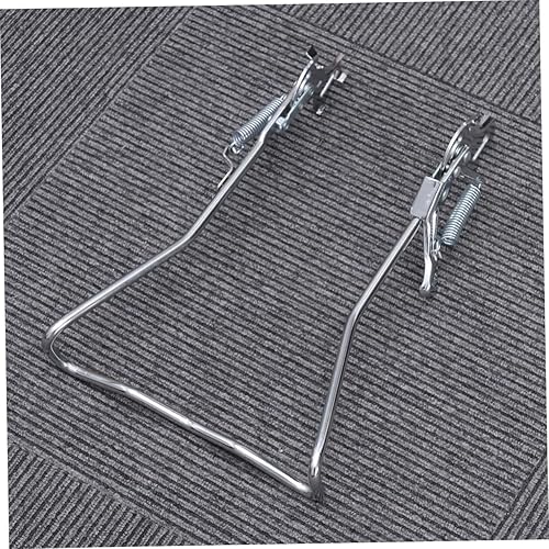 Miniatura 7 de Garneck Accesorios para bicicletas, soporte de doble pierna, soporte de rueda de bicicleta de metal, soporte de exhibición para bicicleta de