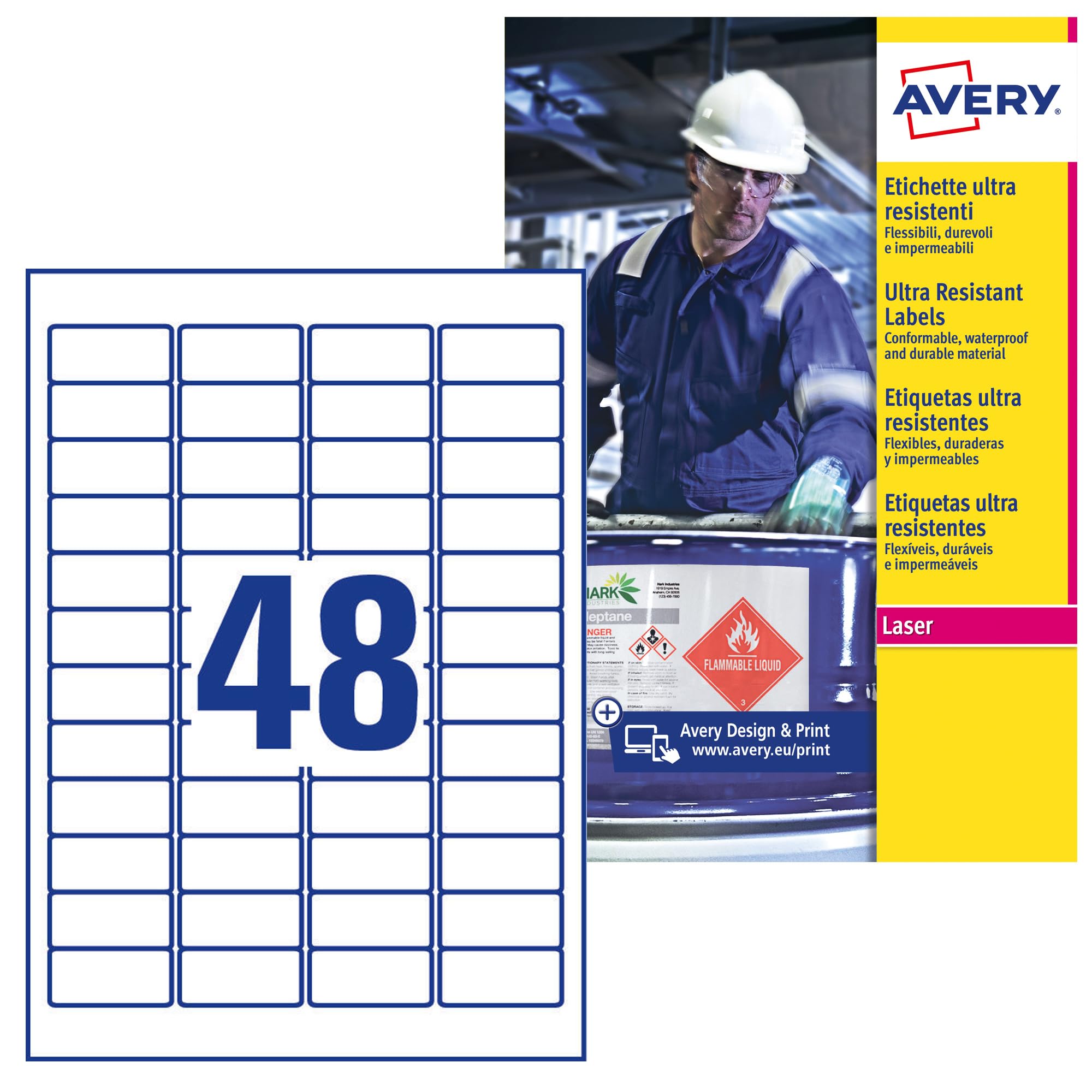 AVERY Zweckform L7911-10 Strapazierfähige Folienetiketten