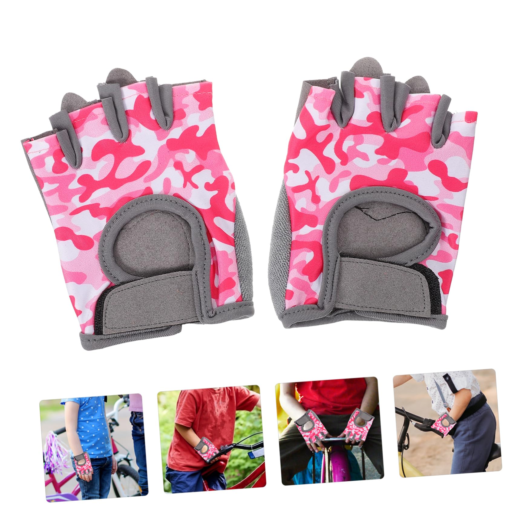 Toddmomy Guantes de Ciclismo para niños Guantes niño para niños Accesorios de Pesca de Gimnasio cómodos de Pesca Deportivos para Nylon