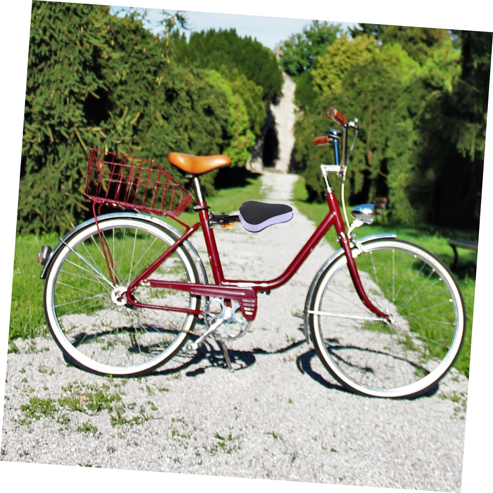 ibasenice 1 Set seggiolino per Sella Posto a Sedere Sedile Pieghevole Bici Pieghevole elettrica seggiolino Bici elettrica Cuscino per seggiolino Auto elettrica per Spugna
