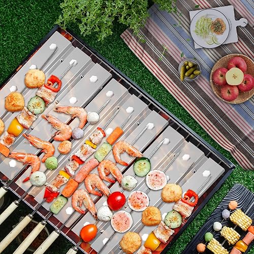 Miniatura 6 de Boloda Juego de domador de llama de briqueta de cerámica para parrillas de 28 pulgadas, juego de 2 - CBRIQ28, placas de calor para piezas de