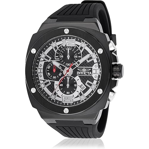 INVICTA Racing Men 47mm Stainless Steel Black + Steel Black dial VD57 Quartz