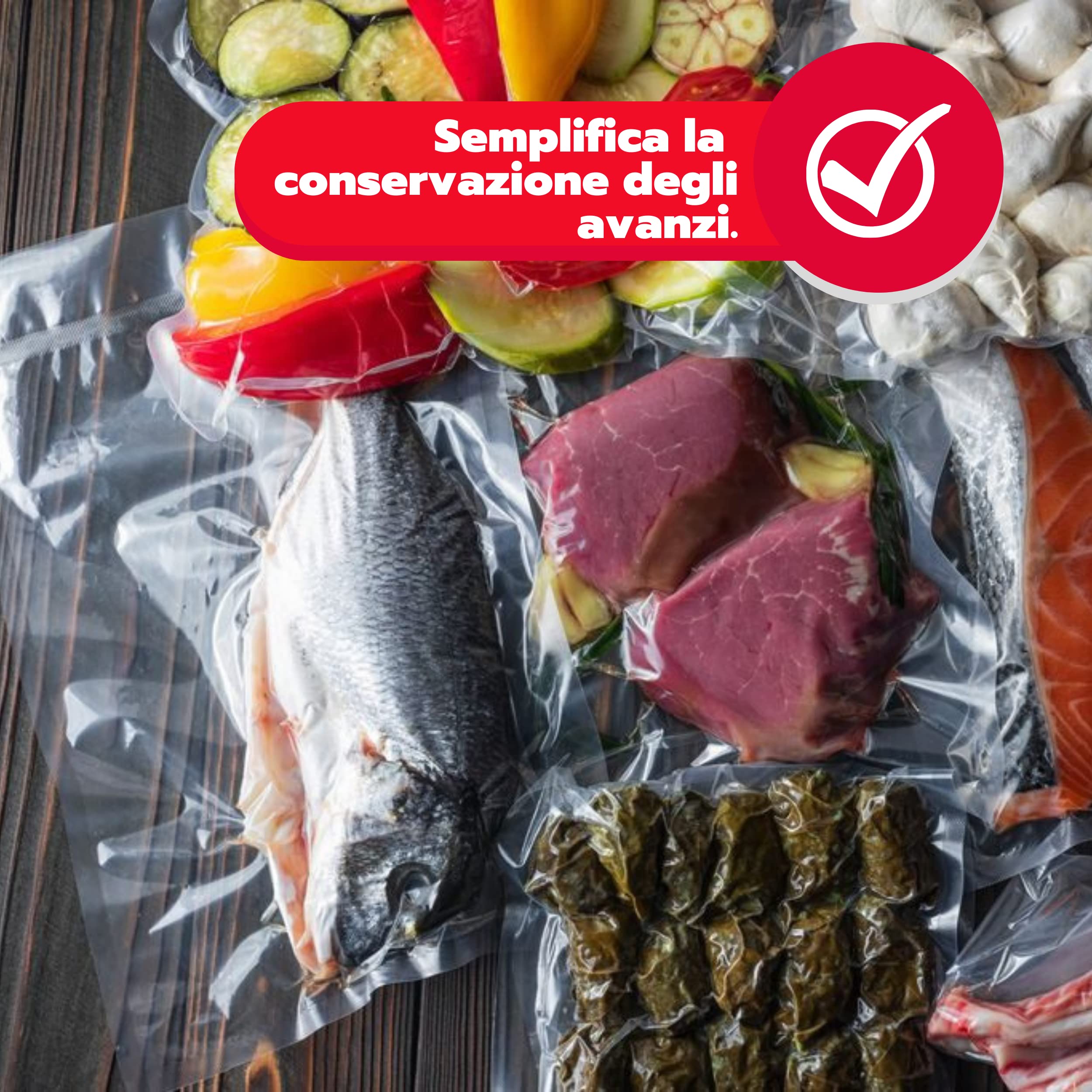 Ardes ERMETIK COMPACT WHITE Macchina Sottovuoto per Alimenti Professionale con Sigillatura a Doppio Strato, Include Sacchetti e Rotolo, Larghezza Massima 30 cm