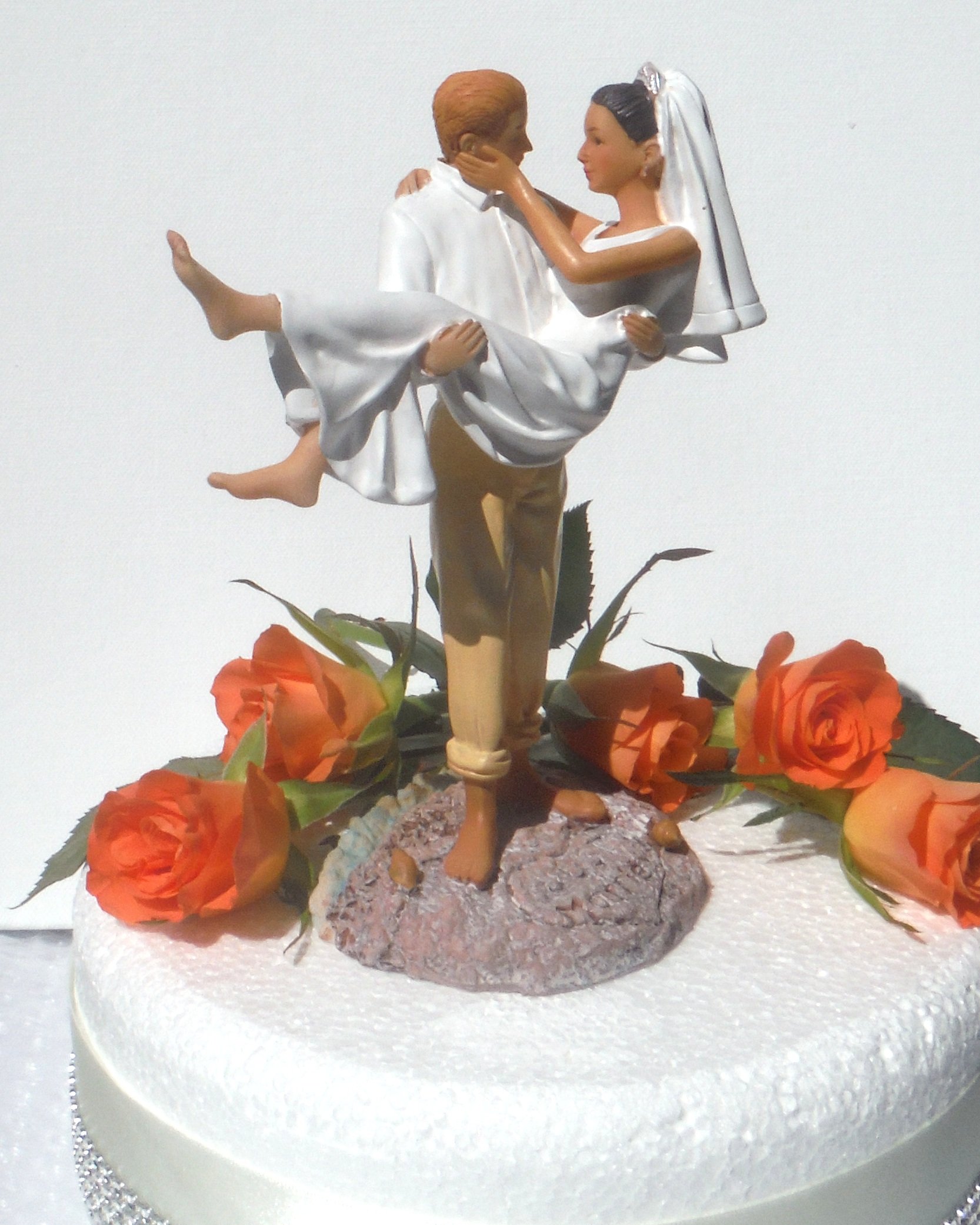 DreamWedding-UK Wedding Cake Toppers/Bride and Groom Figures/Sitting/Standing, Artificial Resin, Number 14, 5 x 12 x 12 cm - Image 3